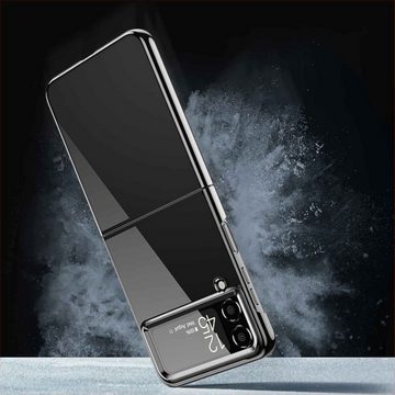 Wigento Handyhülle Für Samsung Galaxy Z Flip4 PC Handyhülle Schutz Cover Handy Tasche