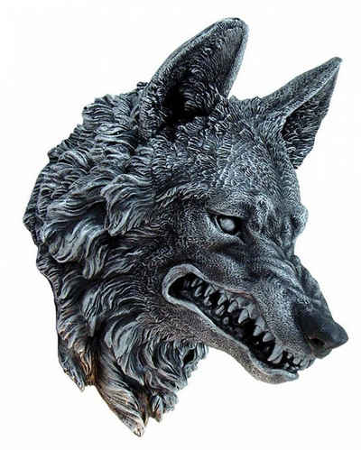 Horror-Shop Hängedekoration Knurrender Wolf Wandbild 30cm