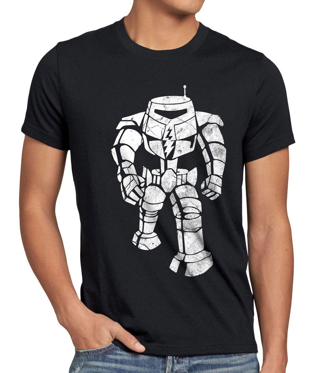 style3 Print-Shirt Herren T-Shirt The Robot Sheldon evolution big Roboter cooper theory bang held schwarz