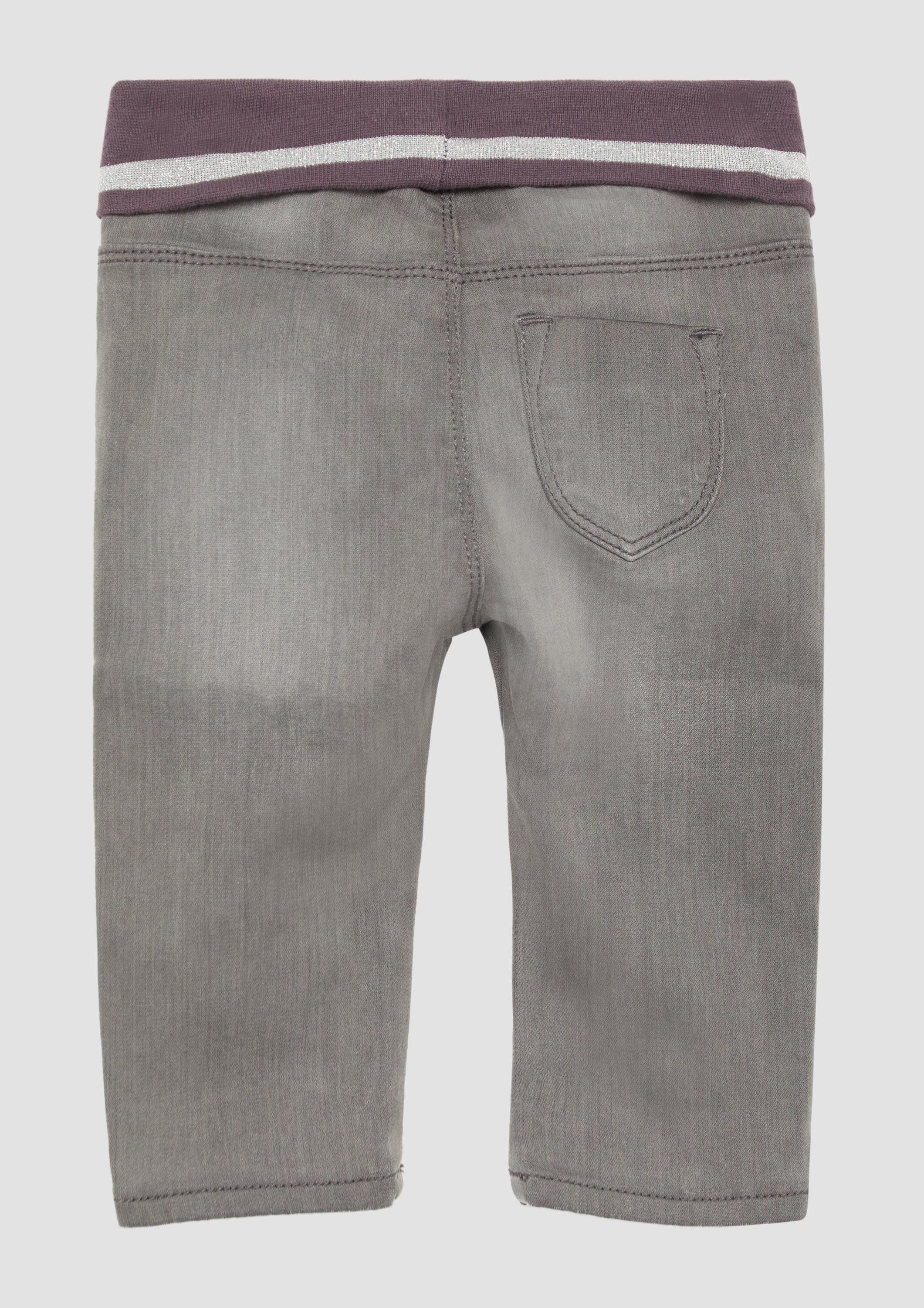 s.Oliver Regular-fit-Jeans Jeans-Hose Wärmende Jeans mit Glitzer-Umschlagbund