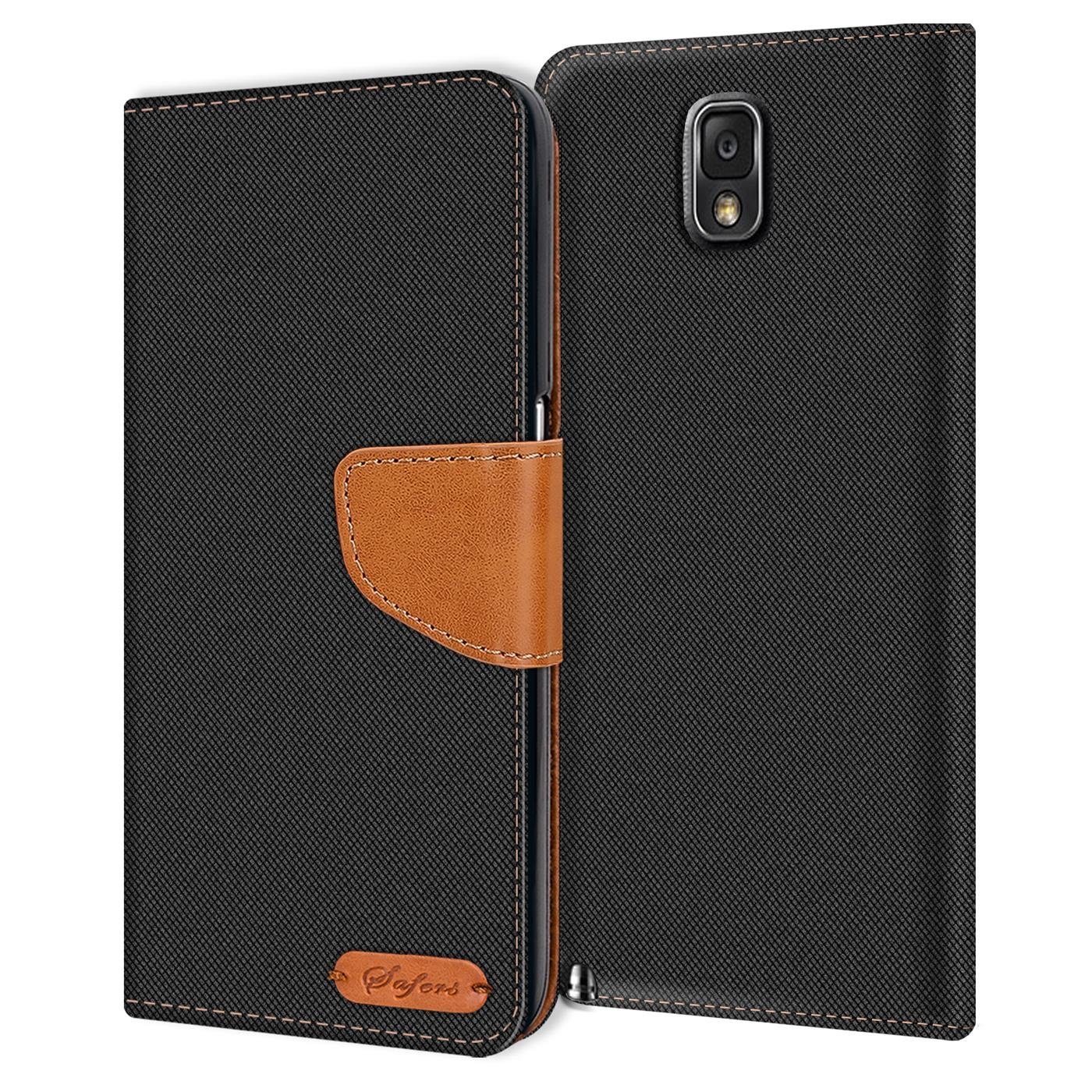 CoolGadget Handyhülle Denim Schutzhülle Flip Case für Samsung Galaxy Note 3 5,7 Zoll, Book Cover Handy Tasche Hülle für Samsung Note 3 Klapphülle