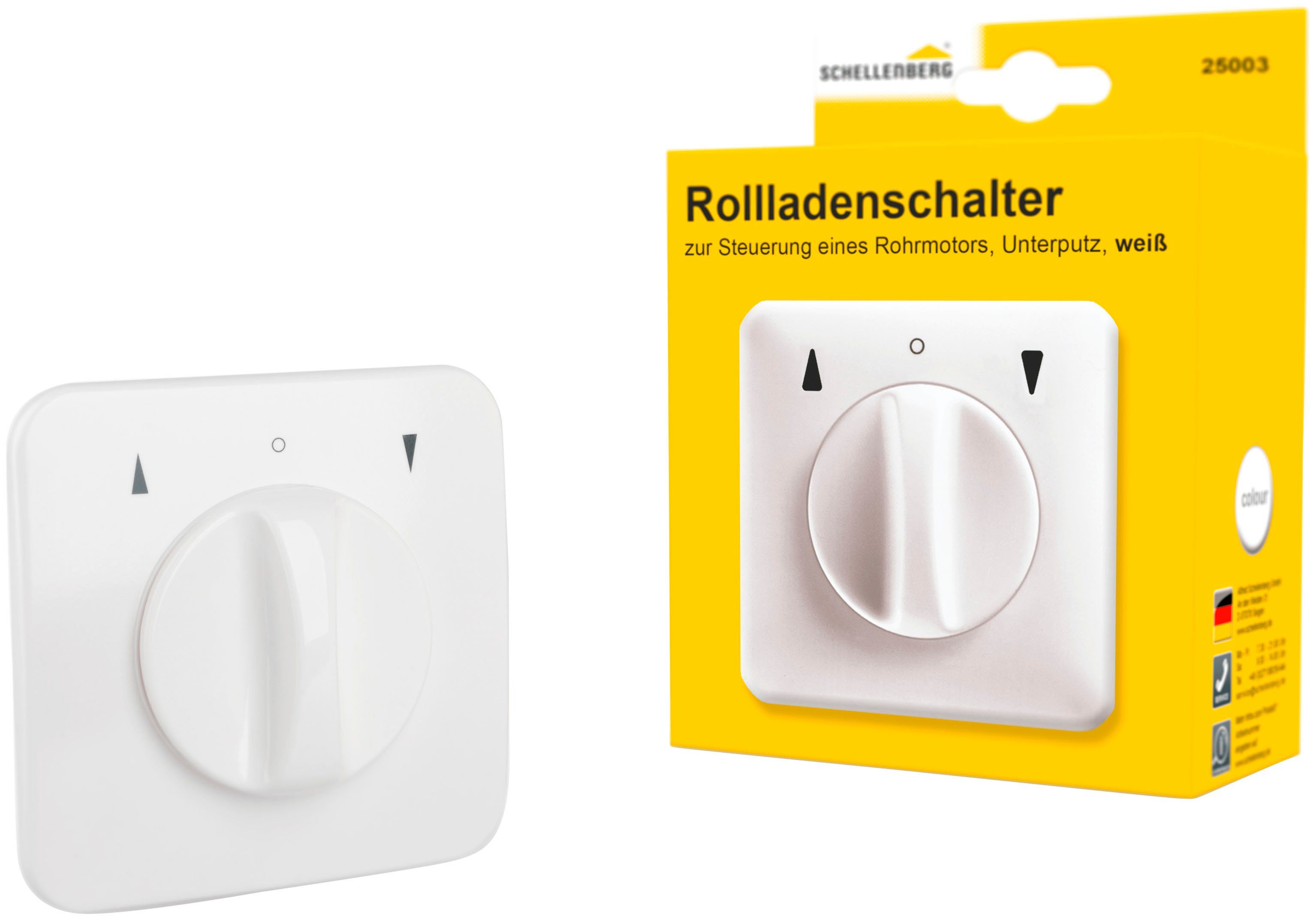 SCHELLENBERG Schalter Rollladenschalter zur Aufputz- und Unterputzmontage, zur Steuerung von mechanischen, elektronischen Markisen, Rohrmotoren