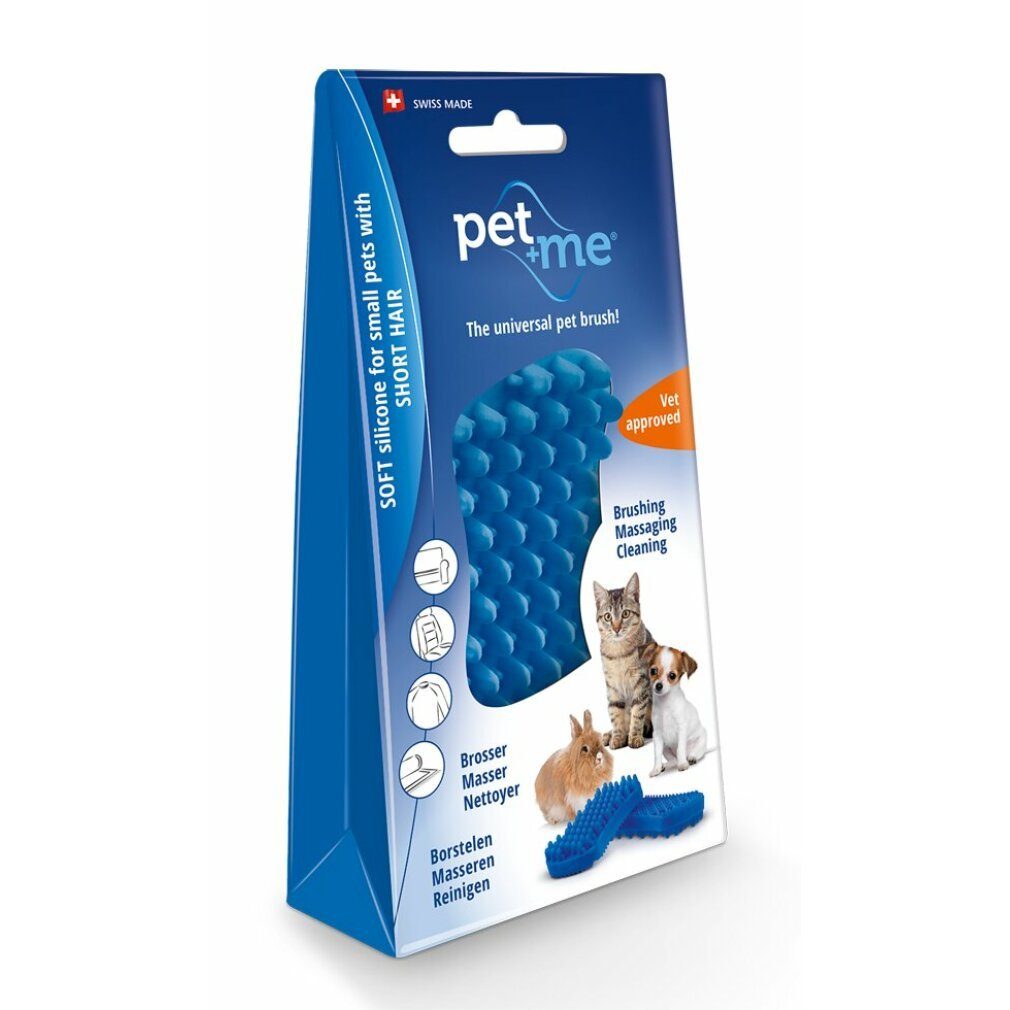 Pet and Me Haarbürste Pet+Me Cat Kurzhaar Bürste blau