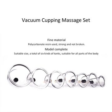 BlingBin Vakuum-Massager Schröpfen Gläser Set Vakuum Massage 32er + Pumpe Saug Glocken Cupping, Set, Mit 32tlg Schröpfgläser