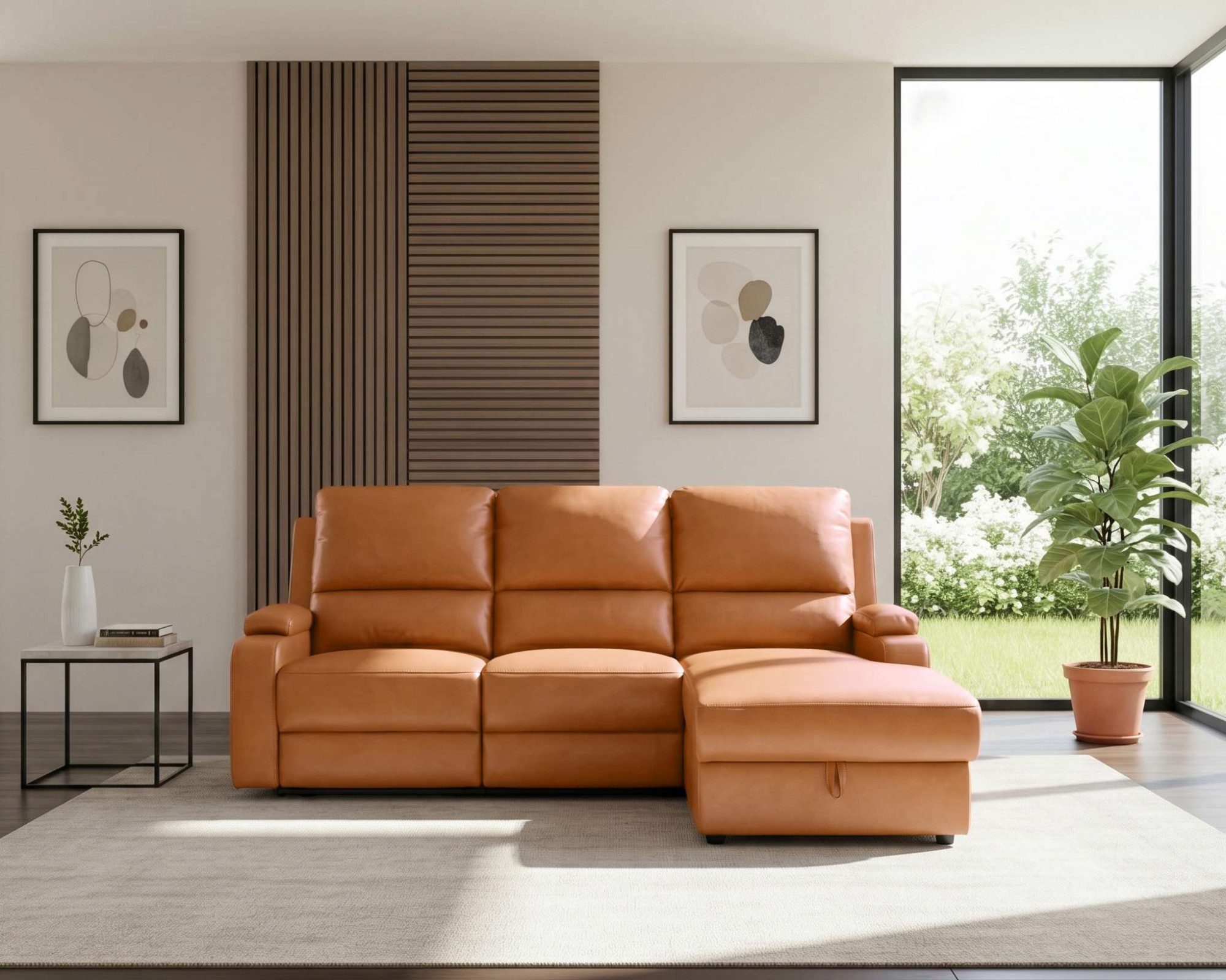 OTTO home Ecksofa NAPORI Kunstleder, L-Form, 210cm, man./elektr. Relaxfunktion, USB-A bei elektr. Variante, Staukasten, Seitentaschen u. Federkern