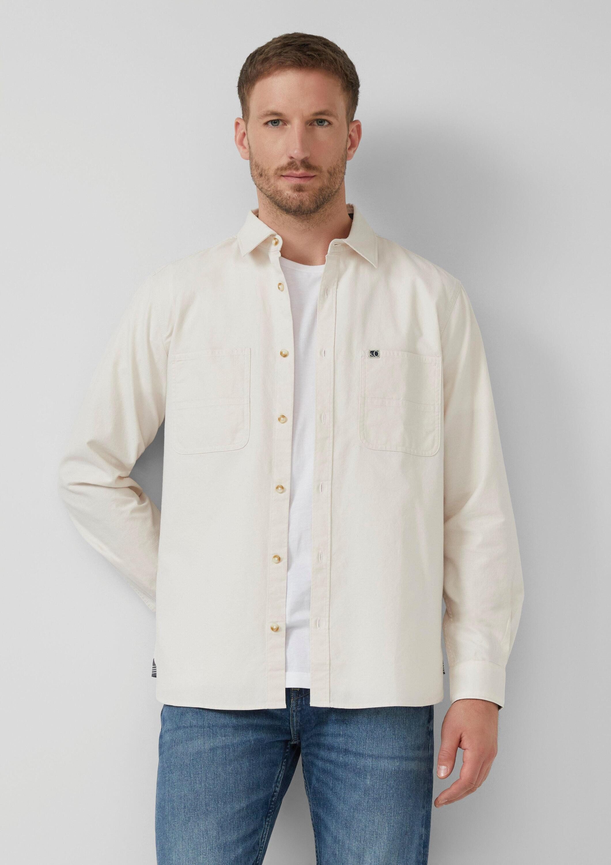 s.Oliver Langarmhemd Hemd Regular Fit: Twillhemd günstig online kaufen