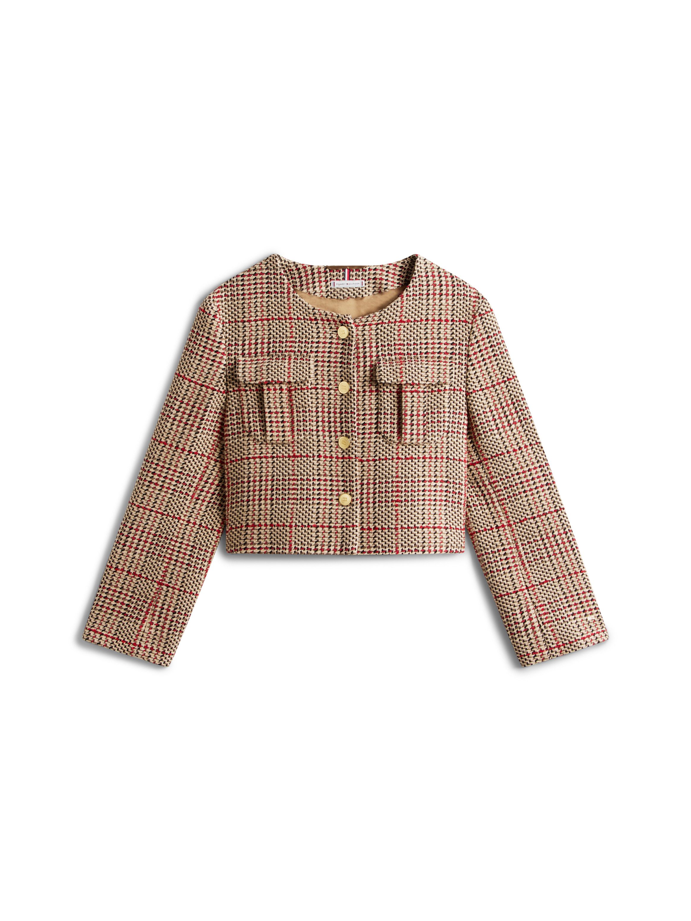 Tommy Hilfiger Kurzblazer TWEED LADY JACKET mit Wolle – Bild 4 von 5