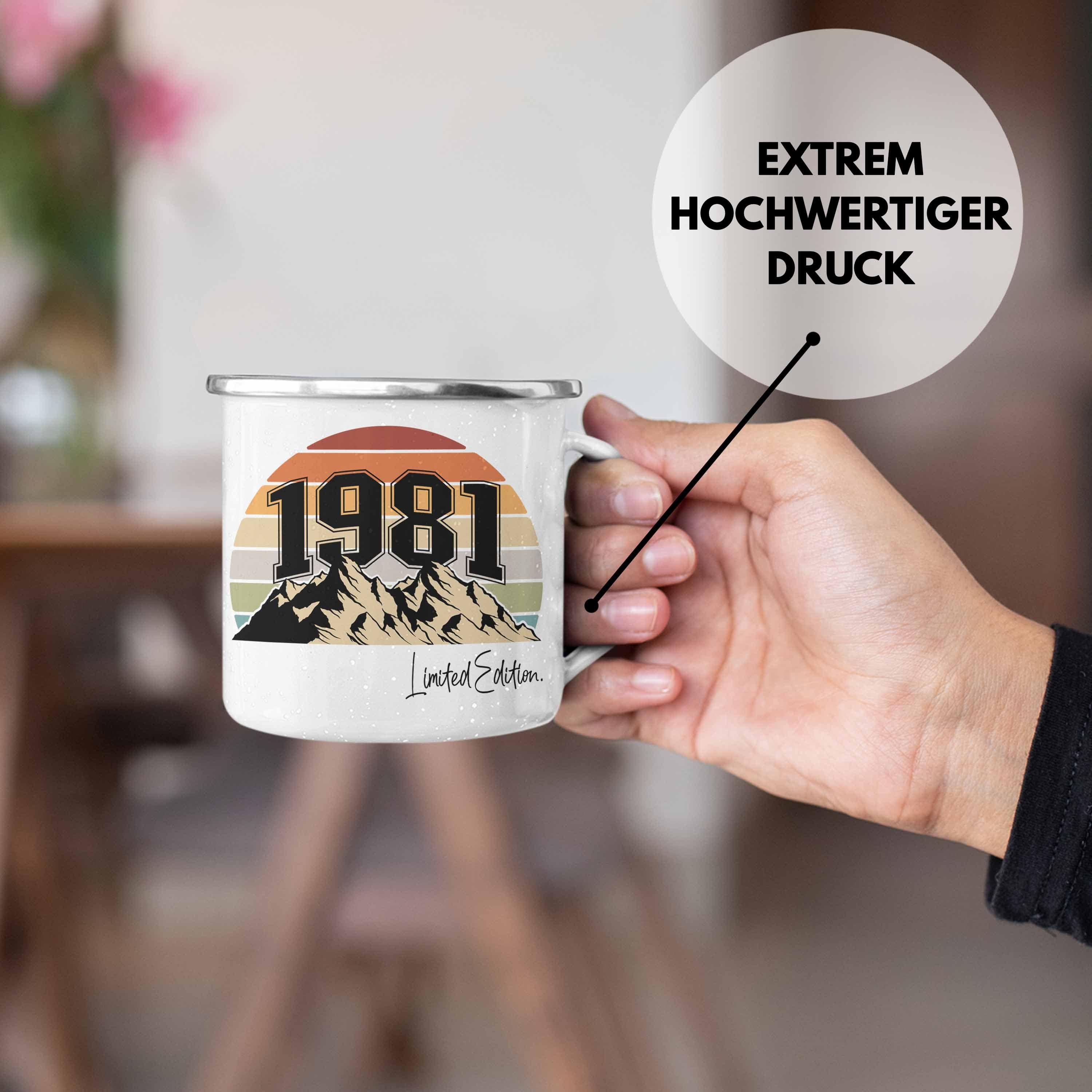 Männer 40er Trendation Geschenk Trendation Geschenkidee Silber Geschenke Frauen - Lustig Mann Mutter Emaille Tasse 40 Thermotasse Geburtstag 40. Vater Frau