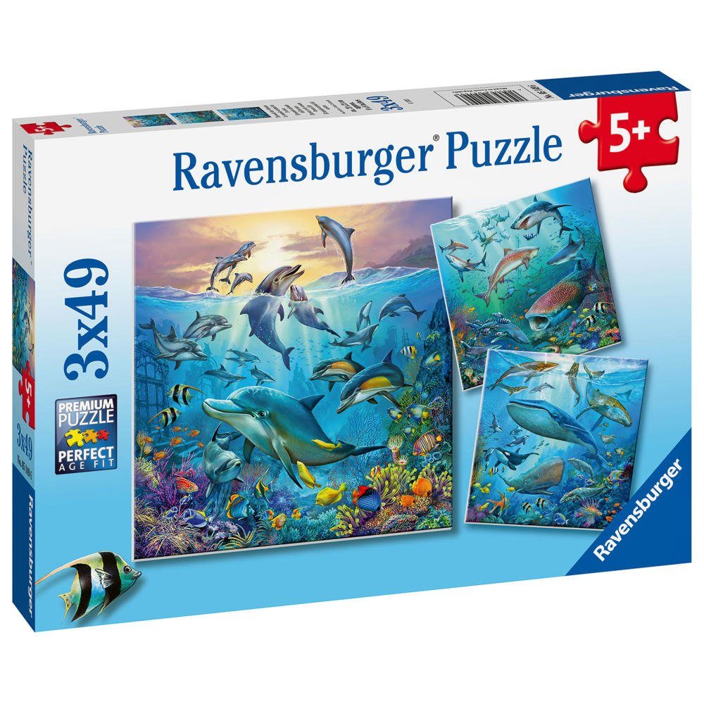 Ravensburger 49 3 Teile, Ozeans x des Puzzle Tierwelt Puzzleteile