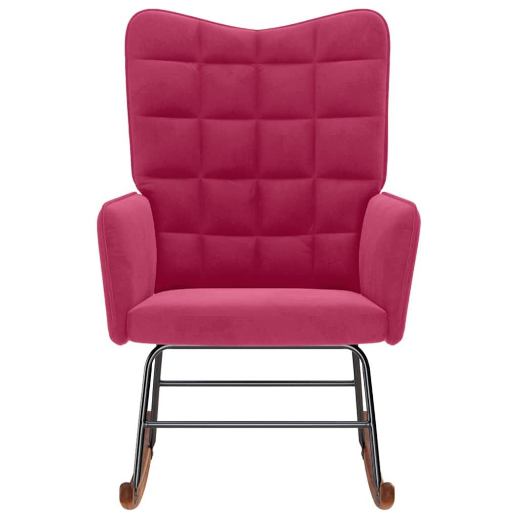 vidaXL Schaukelstuhl Schaukelstuhl Weinrot Samt (1 St) günstig online kaufen