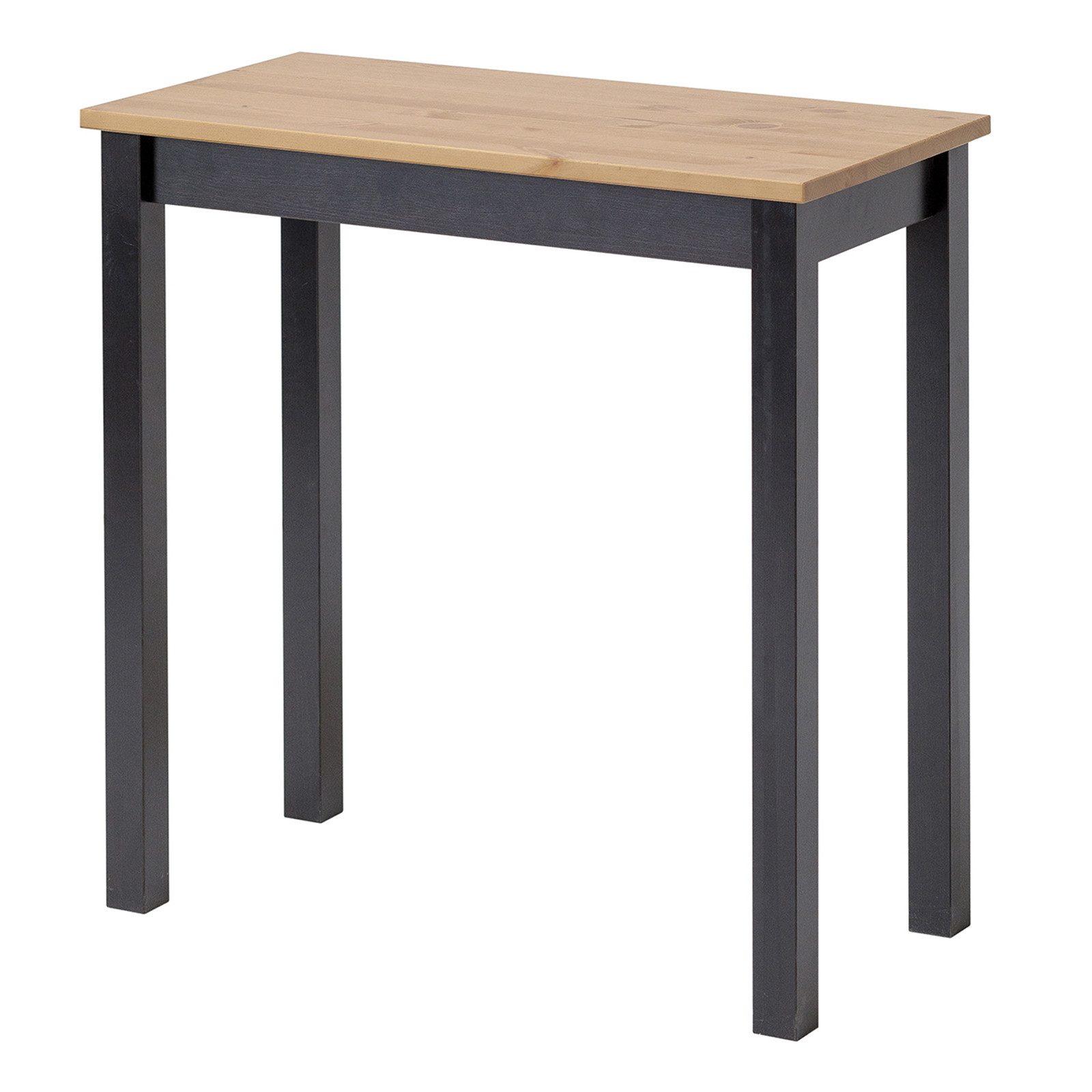 hagge home Schreibtisch hagge home Vesa, Bürotisch Tisch Küchentisch Kiefernholz Schwarz-Braun 75 x 38 x 75cm