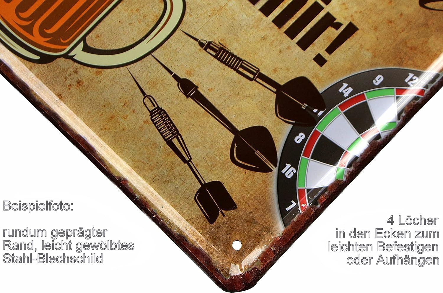 WOGEKA ART Metallbild Ich bin Frankfurt Fan - 20 x 30 cm Retro Blechschild günstig online kaufen