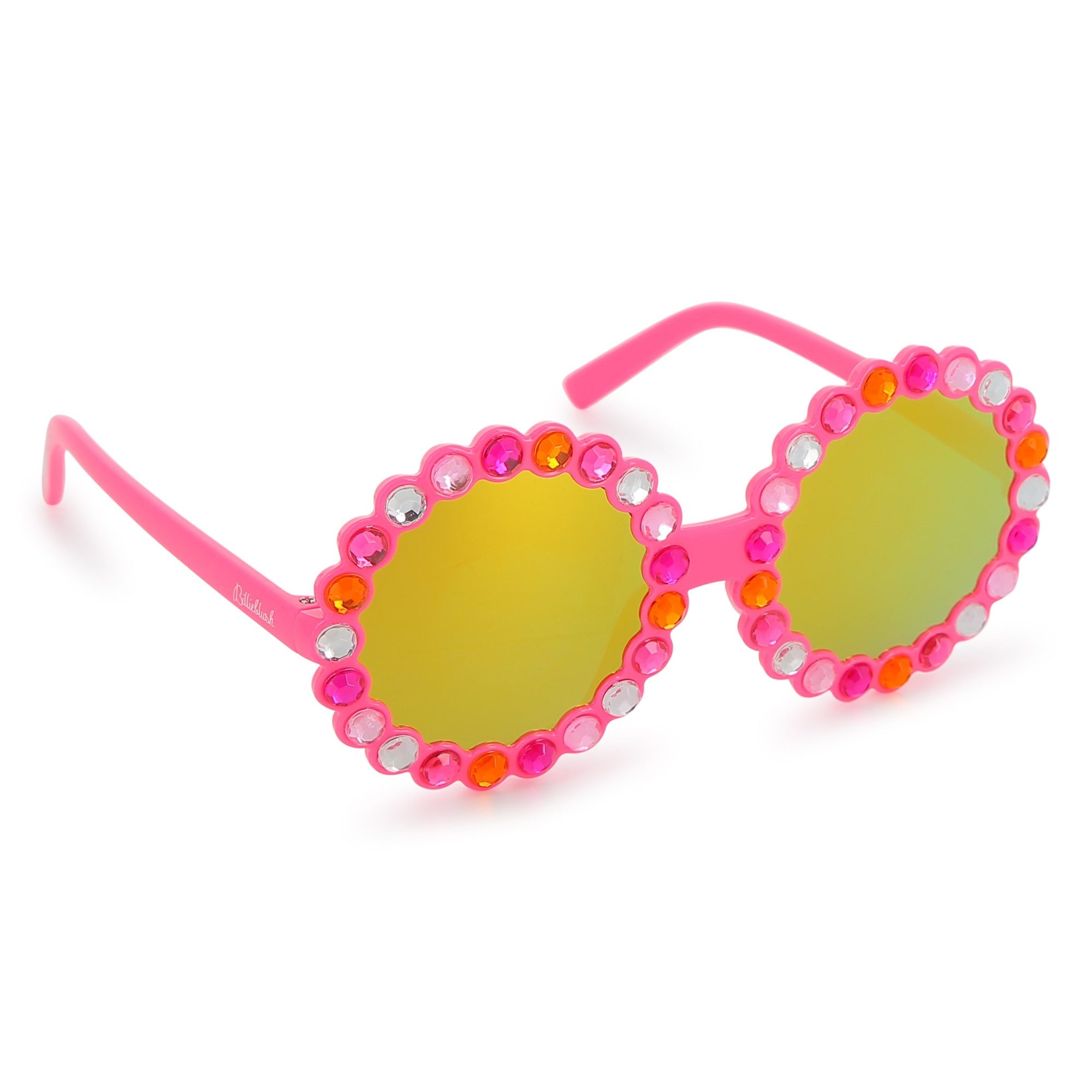 Billieblush Sonnenbrille BILLIEBLUSH Kinder pinke Sonnenbrille mit Strasssteinen und Täschchen