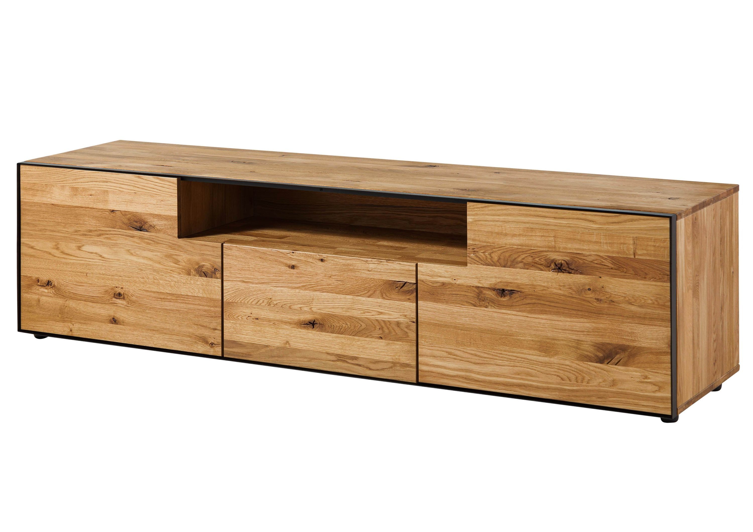 Massivmoebel24 Lowboard (Massivholz), Wildeiche 201x53x55 natur geölt STARN günstig online kaufen