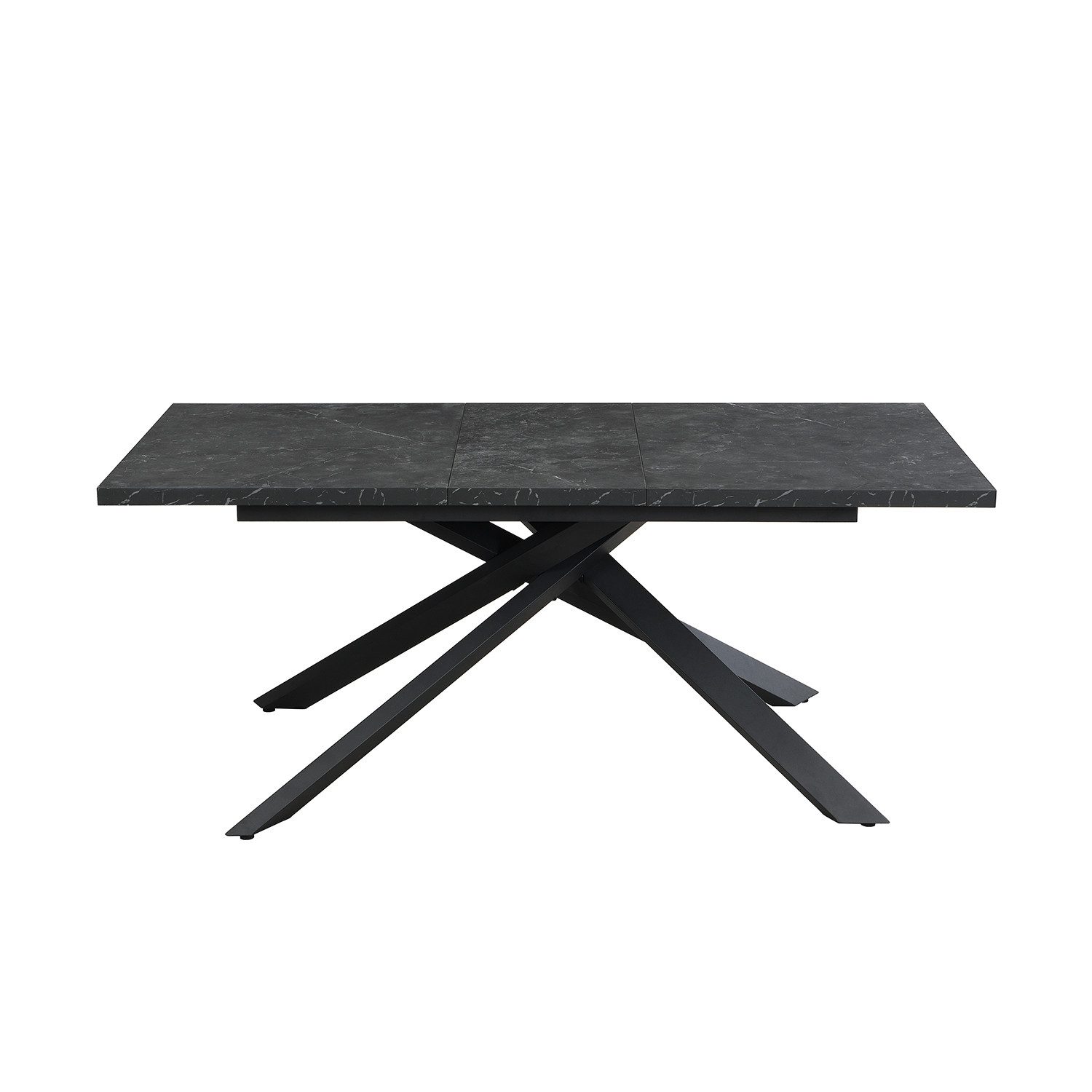 DUBI Möbel Esstisch MALTE, Metallgestell, ausziehbar, 140-180-220cm, 2 Einlegeplatten 4-8 Pers.