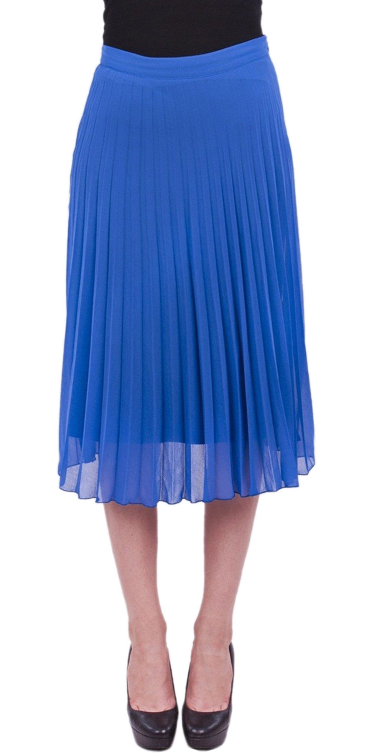 Sarcia.eu Midirock Kobaltblauer, plissierter Midirock John Zack M günstig online kaufen