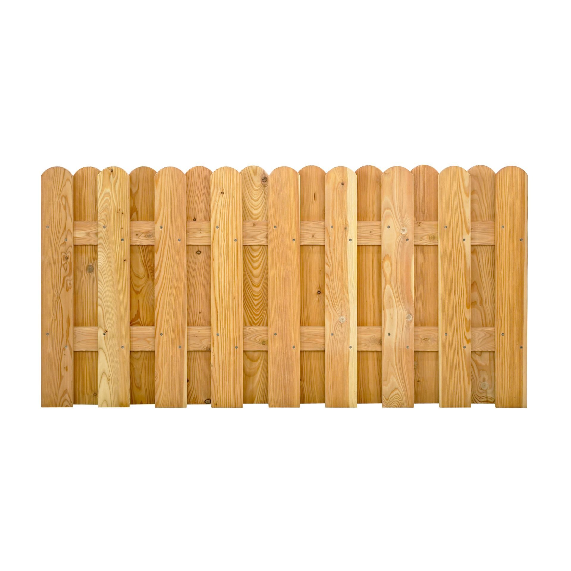 GartenLand Zaun Bretterzaun Mailand Lärche – Naturbelassen, (Set, Ohne Pfosten, 180x90 cm), Bretterzaun, Lärche