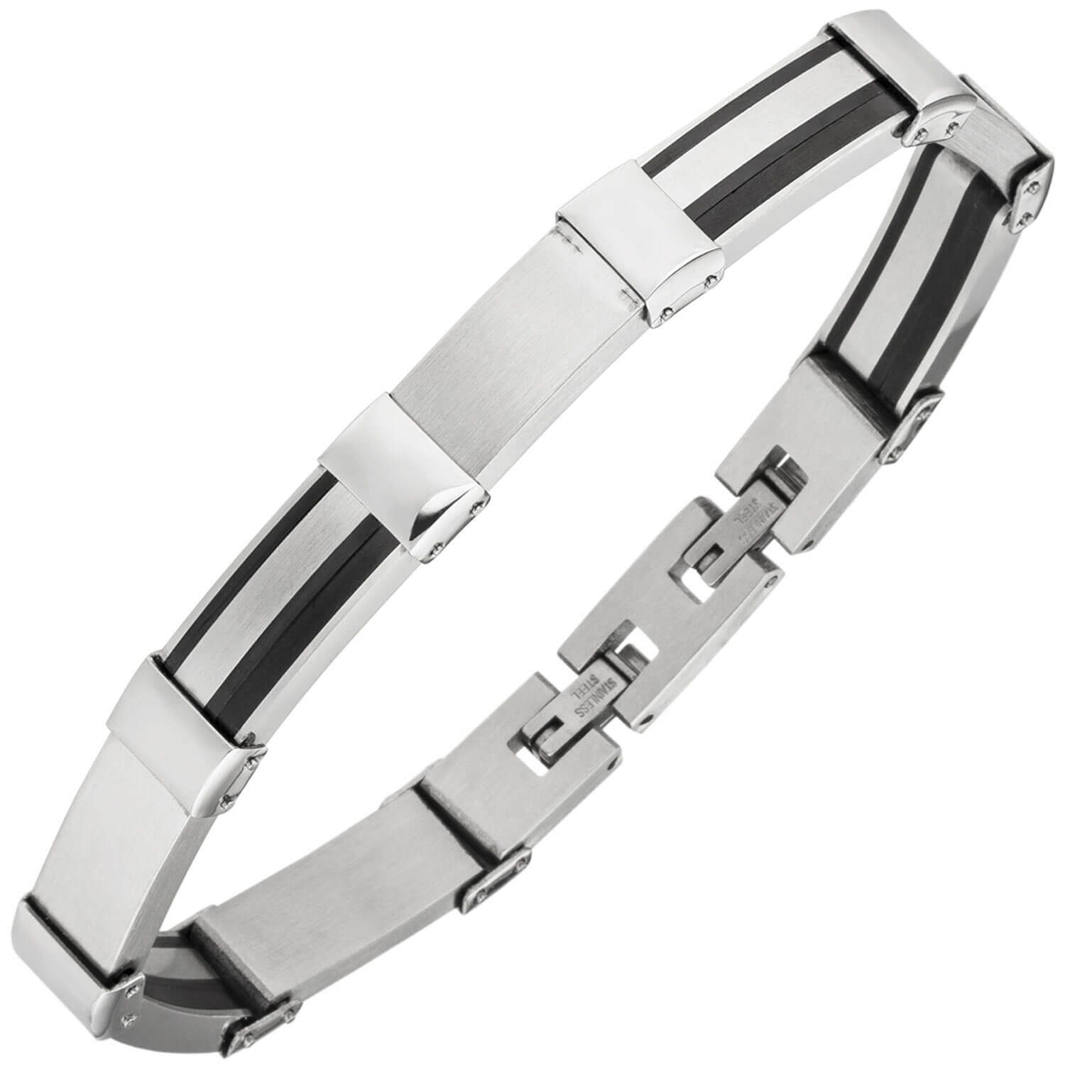 Schmuck Krone Silberarmband Armband aus Edelstahl 19,5-21cm Unisex
