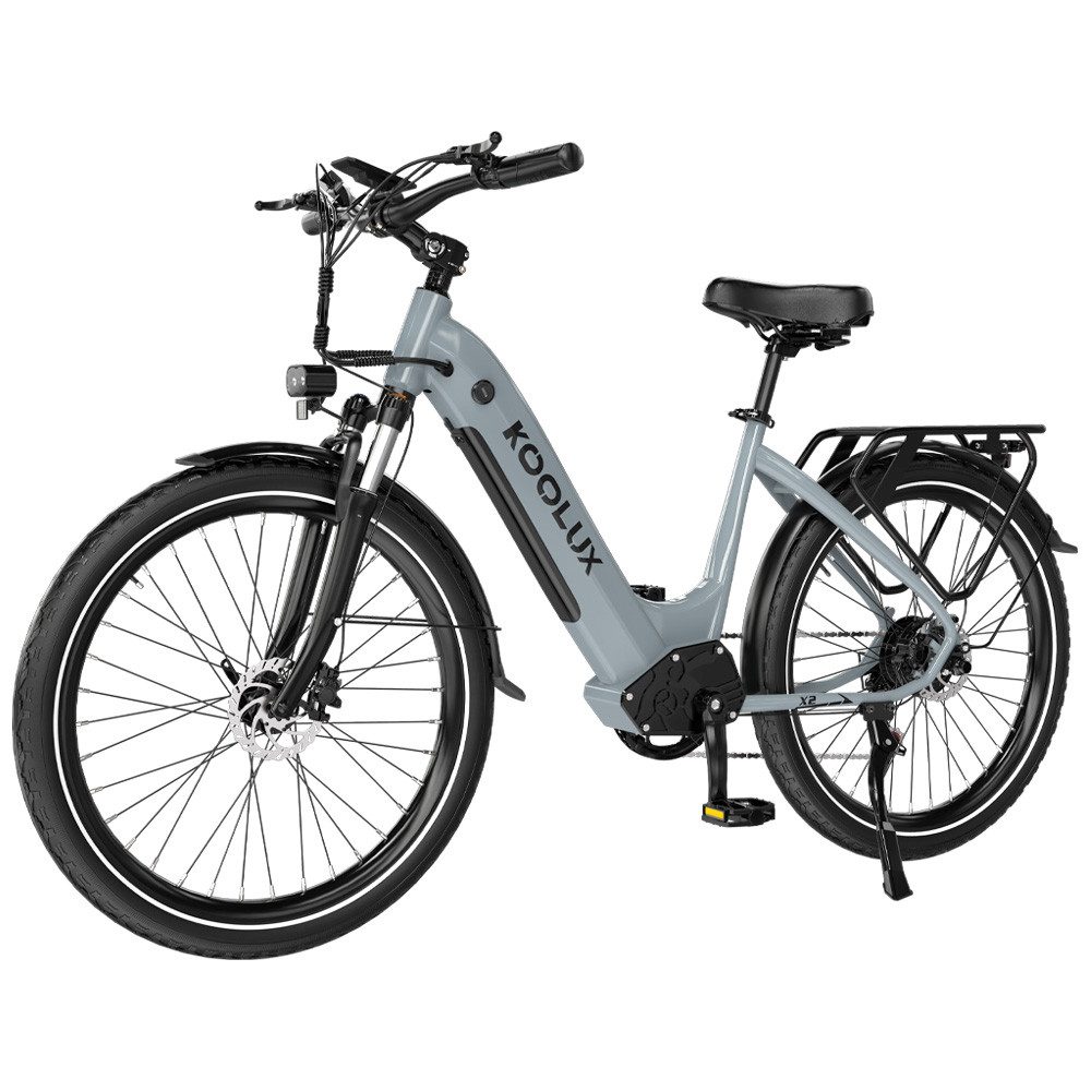 KOOLUX E-Bike 27,5 Zoll ElektroFahrrad bis zu 65-90KM Mit Stoßdämpfer, 7 Gang, Heckmotor, 720 Wh, 48V 15AH akku, Scheibenbremsen, Hollandfahrrad