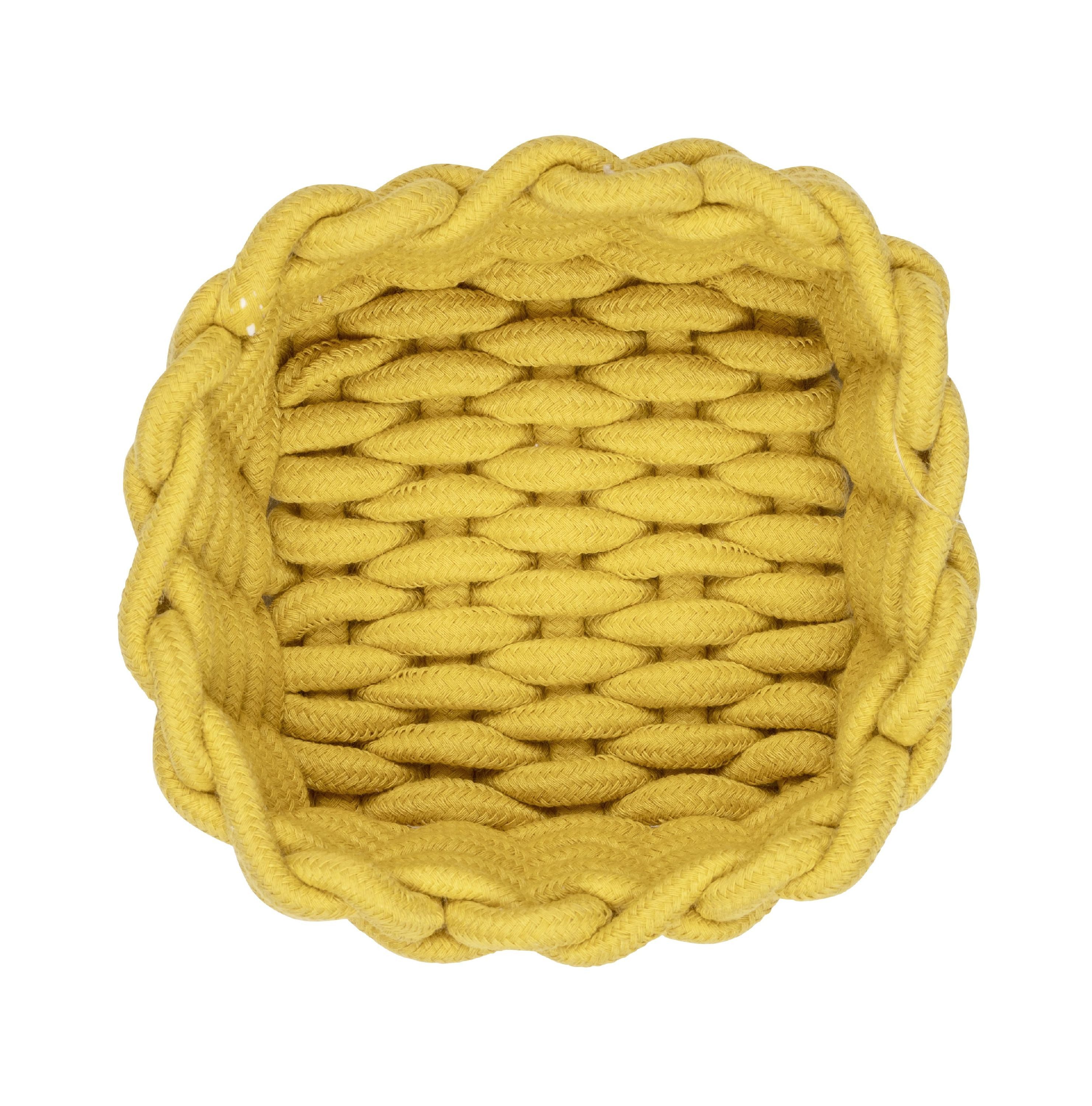 WENKO Aufbewahrungskorb WENKO Korb MELARA S LBH 16.50x16.50x7.50 cm gelb Einkaufskorb
