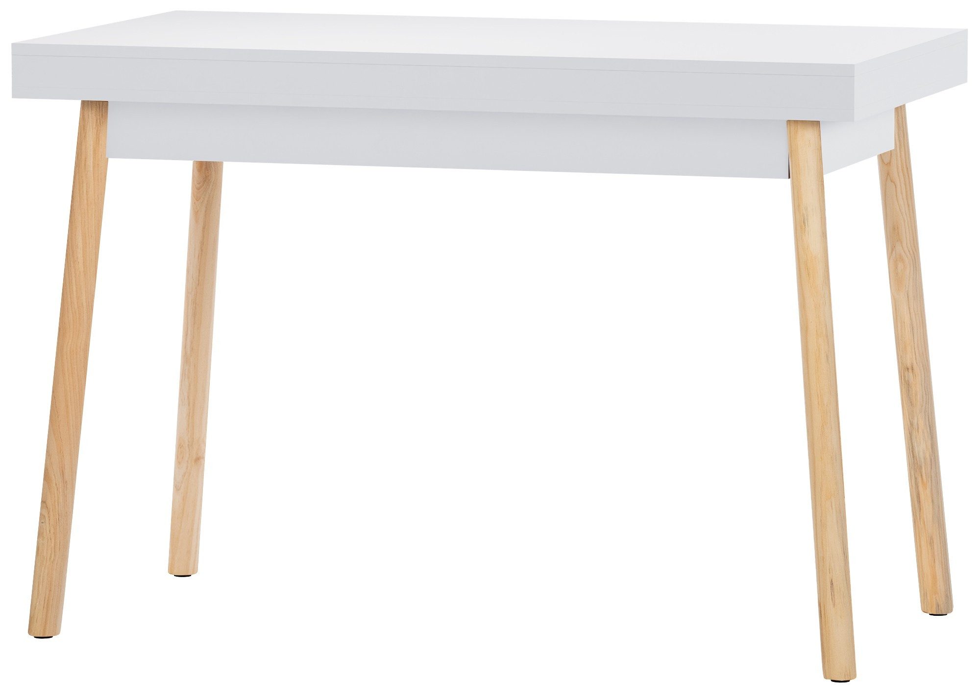 CLP Schreibtisch Porto V2, Bürotisch mit 2 Schubladen, Eichenholzbeine