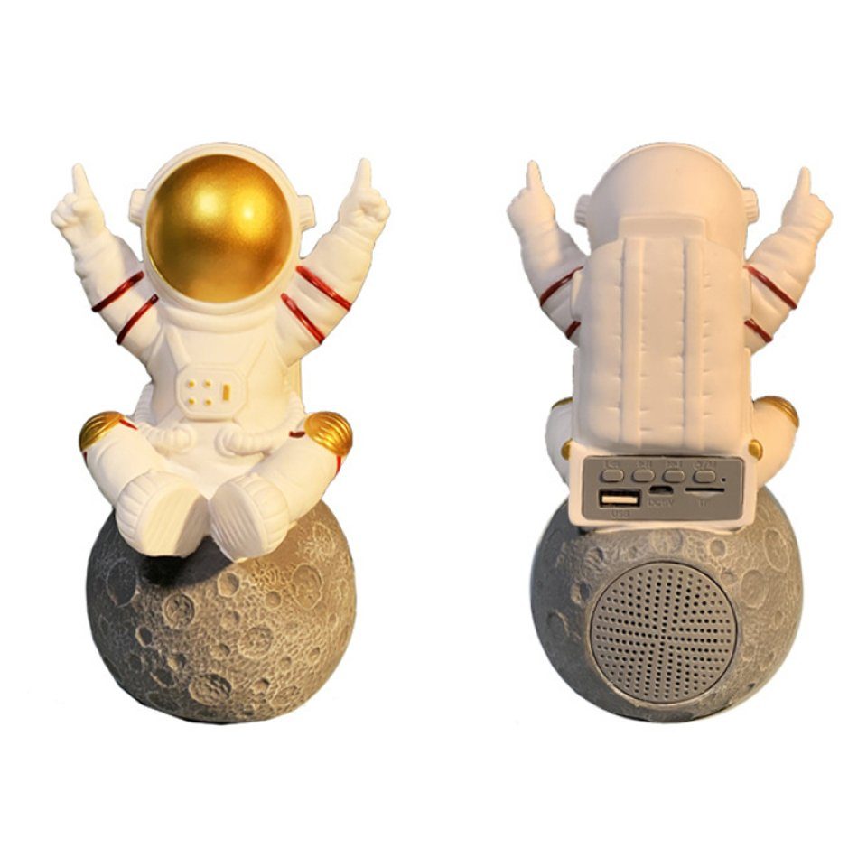 Gold Stereo-Astronauten- Click-Ornamente Bluethood Und Blusmart