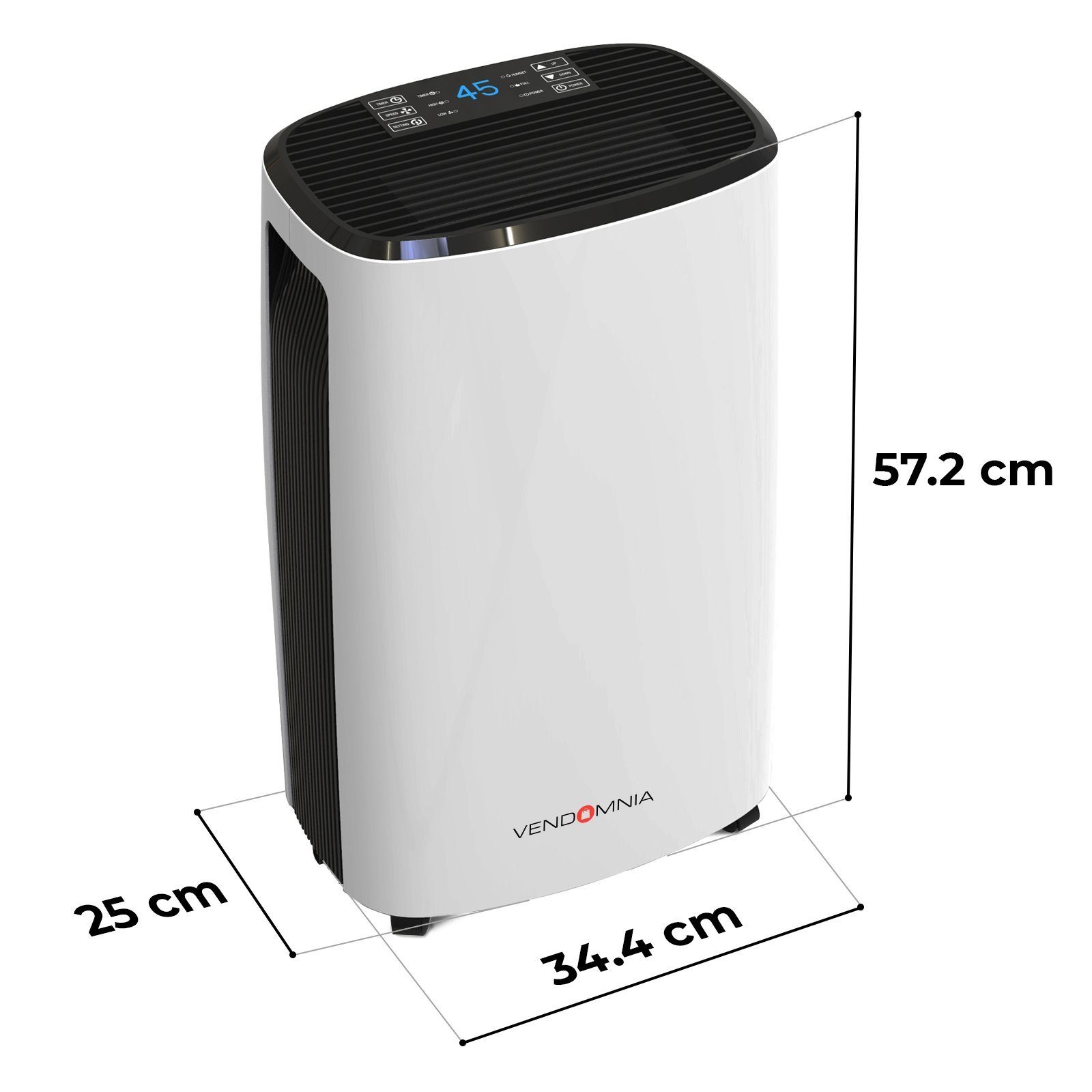 VENDOMNIA Luftentfeuchter Luftentfeuchter 16/20 L Auto-Modus Raumentfeuchter, Entfeuchtungsgerät, für 30 m³ Räume, 3,7L Behälter, bis 30 m², elektrisch, Timer, Wäschetrocknung