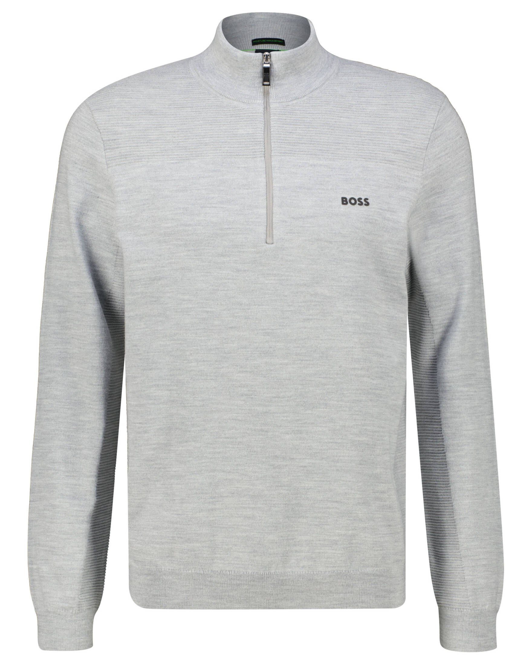 BOSS Strickpullover Herren Strickpullover MOMENTUM-X_QZ mit Schurwolle (1-tlg)