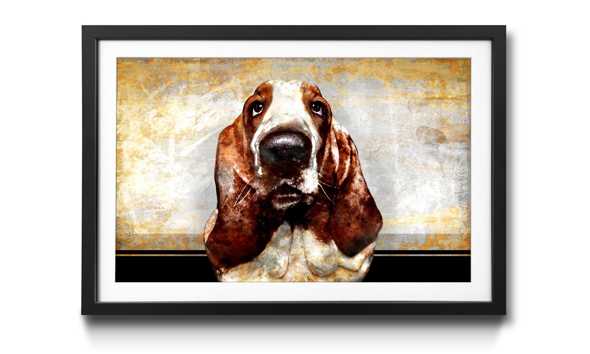 WandbilderXXL Kunstdruck Old Dog, Wandbild, erhältlich 4 Größen Hund, in
