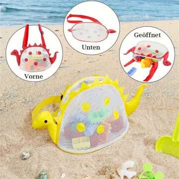 RefinedFlare Strandtasche Kinder-Dinosaurier-Strandtasche, Strandspiel-Sand-Muschel-Tasche (4-tlg)