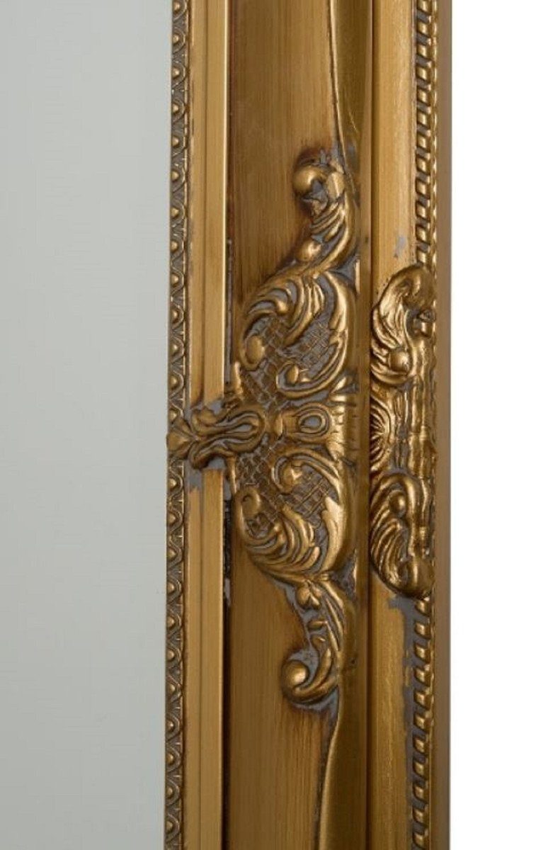Barockspiegel 190 cm Spiegel Padrino Holzrahmen und Barock 65 mit - x wunderschönen Handgefertigter H. Gold Verzierungen Barock Wandspiegel Casa