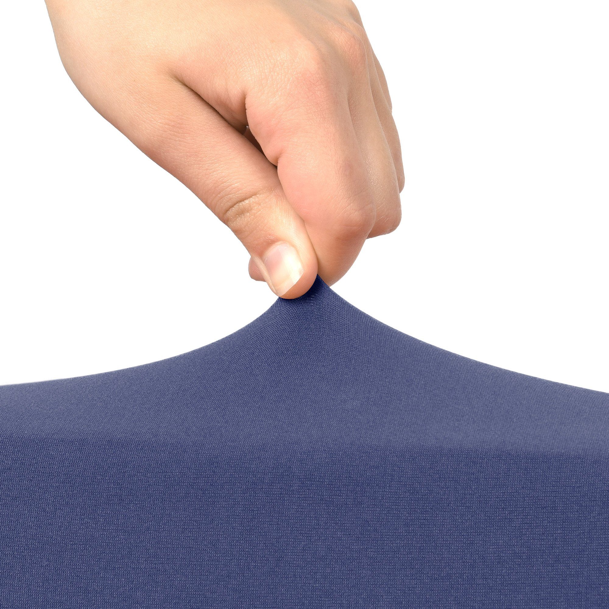 Beautissu Stehtischhusse Stretch Stehtisch Bistrotisch Husse, Ø70-75cm, Blau, Verstärkung im Fußbereich & 40°C waschbar, rutschfest & bügelfreie – Bild 2 von 4