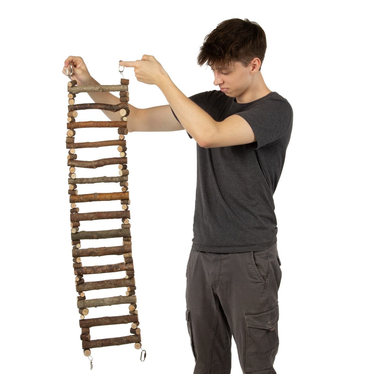 Vogelspielplatz Vogelleiter Papageienleiter Natural Ladder