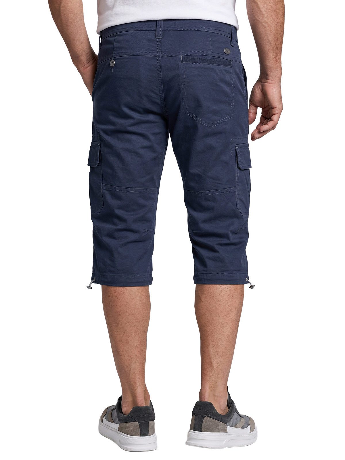 Engbers Caprihose Herren Capri Cargo Shorts aus Baumwolle, Saphirblau