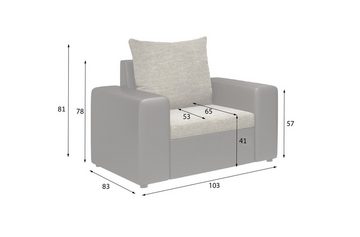 Fun Möbel Sofa Sofa-Set NINA 3-1-1 Sofagarnitur, inkl. 6 Rückenkissen, inkl. Bettkasten