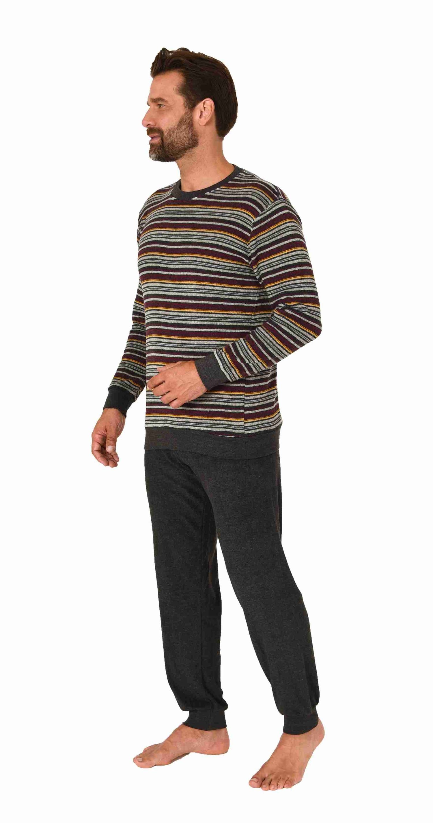 Normann Pyjama Herren langarm Frottee Schlafanzug günstig online kaufen