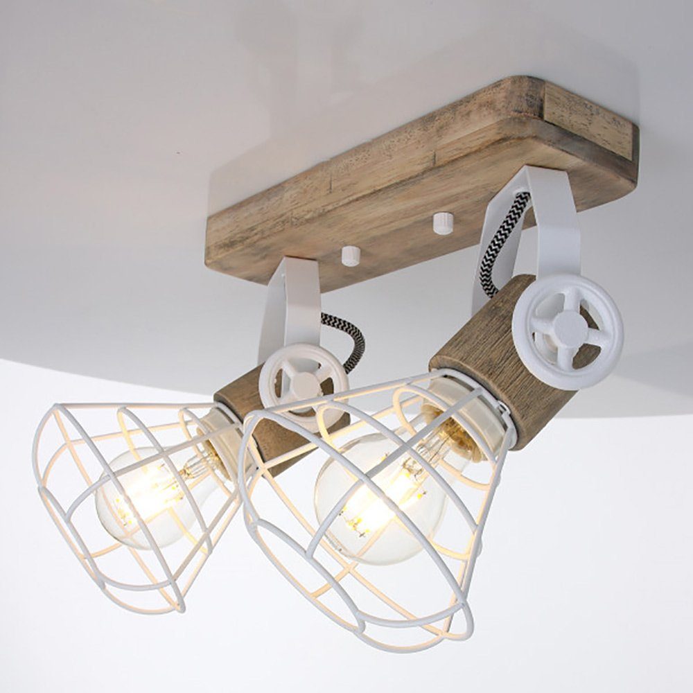 Steinhauer LIGHTING LED Holz Strahler nicht Spotlampe schwenkbar inklusive, Leuchtmittel Deckenspot, Gitter Deckenleuchte Wandleuchte
