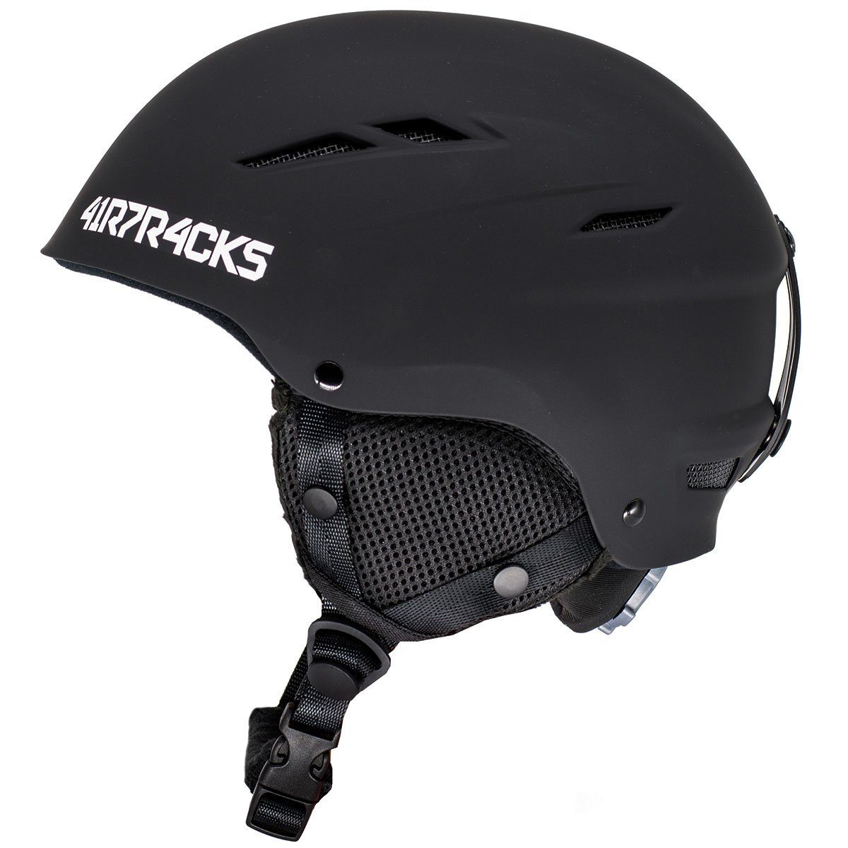 Airtracks Snowboardhelm Ski - Snowboard Helm STAR T-200 (für Herren und Damen mit Ventilationssystem & stufenloser Anpassung), - Farbe Matt » S- 48-51cm. M - 52-55cm, L- 56-60cm « schwarz