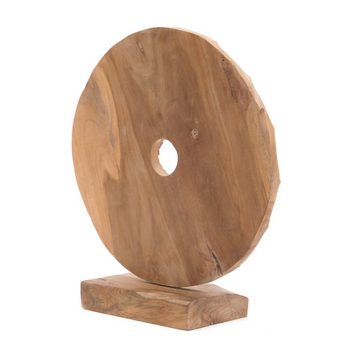 CREEDWOOD Skulptur RUNDE NATUR SKULPTUR "CIRCULAR II", Teak, Teakholz Figur