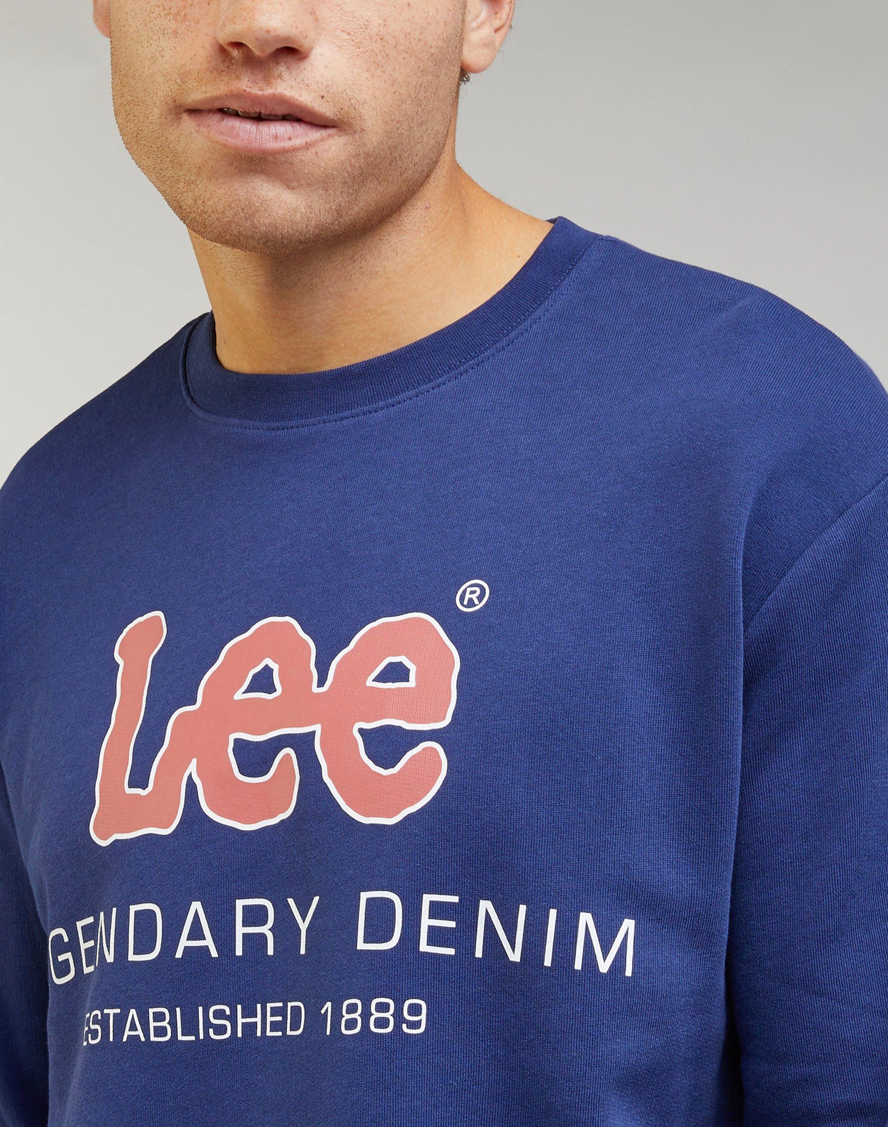 Lee® Sweatshirt LEGENDARY DENIM blue medieval CREW