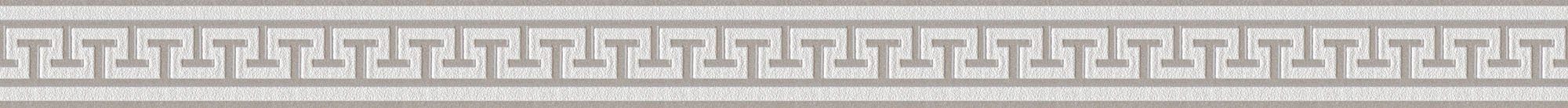 A.S. Création Bordüre Only Borders 11, leicht strukturiert, gemustert, geometrisch, grafisch, Tapete Bordüre Mäander Bordüre Metallic Borte Wohnzimmer Design Optik