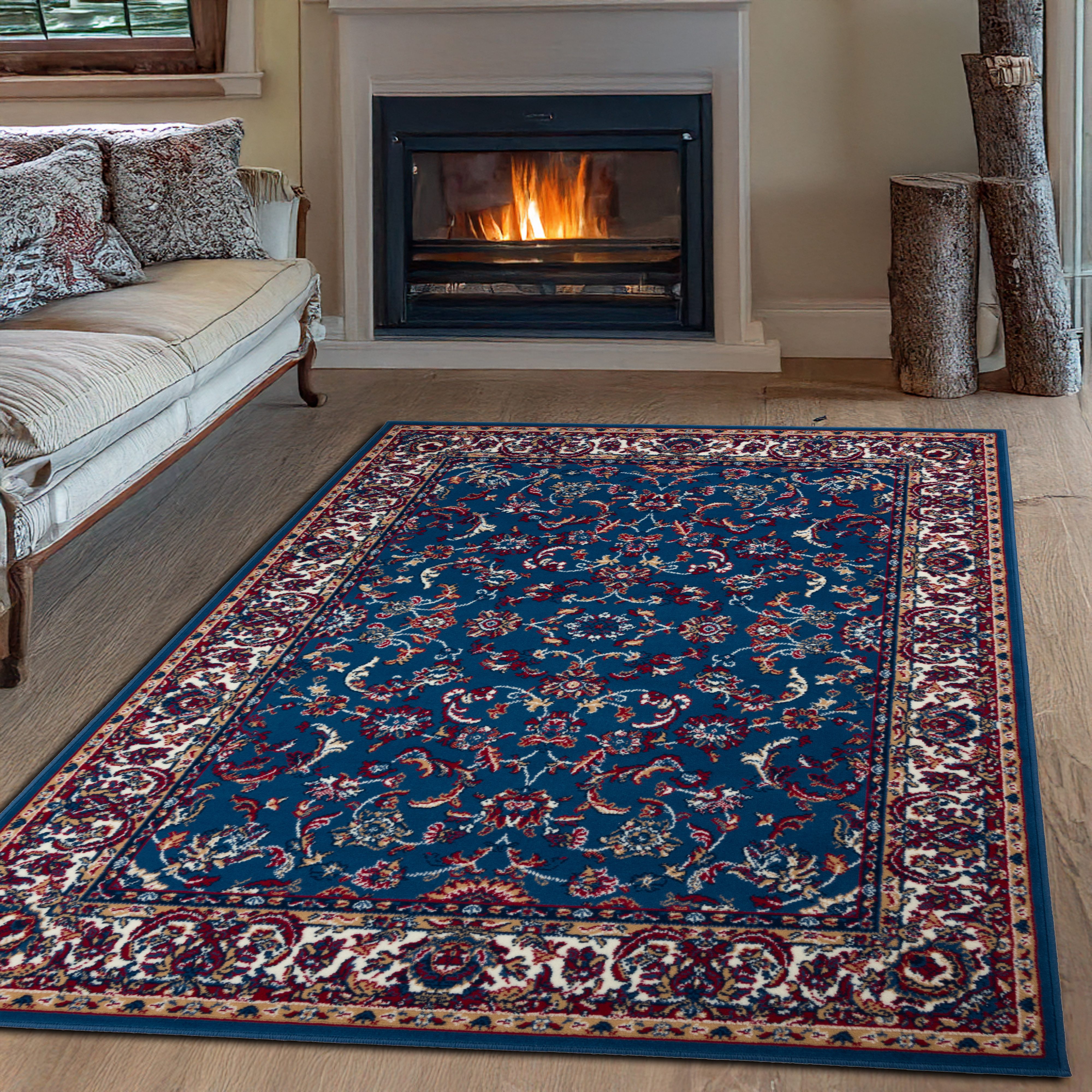 OTTO home Teppich Ezzo, mit Bordüre, Kurzflor, Made in Belgium, rechteckig, Höhe: 7 mm, Orient-Optik, Teppich, Wohnzimmer, Esszimmer, Schlafzimmer