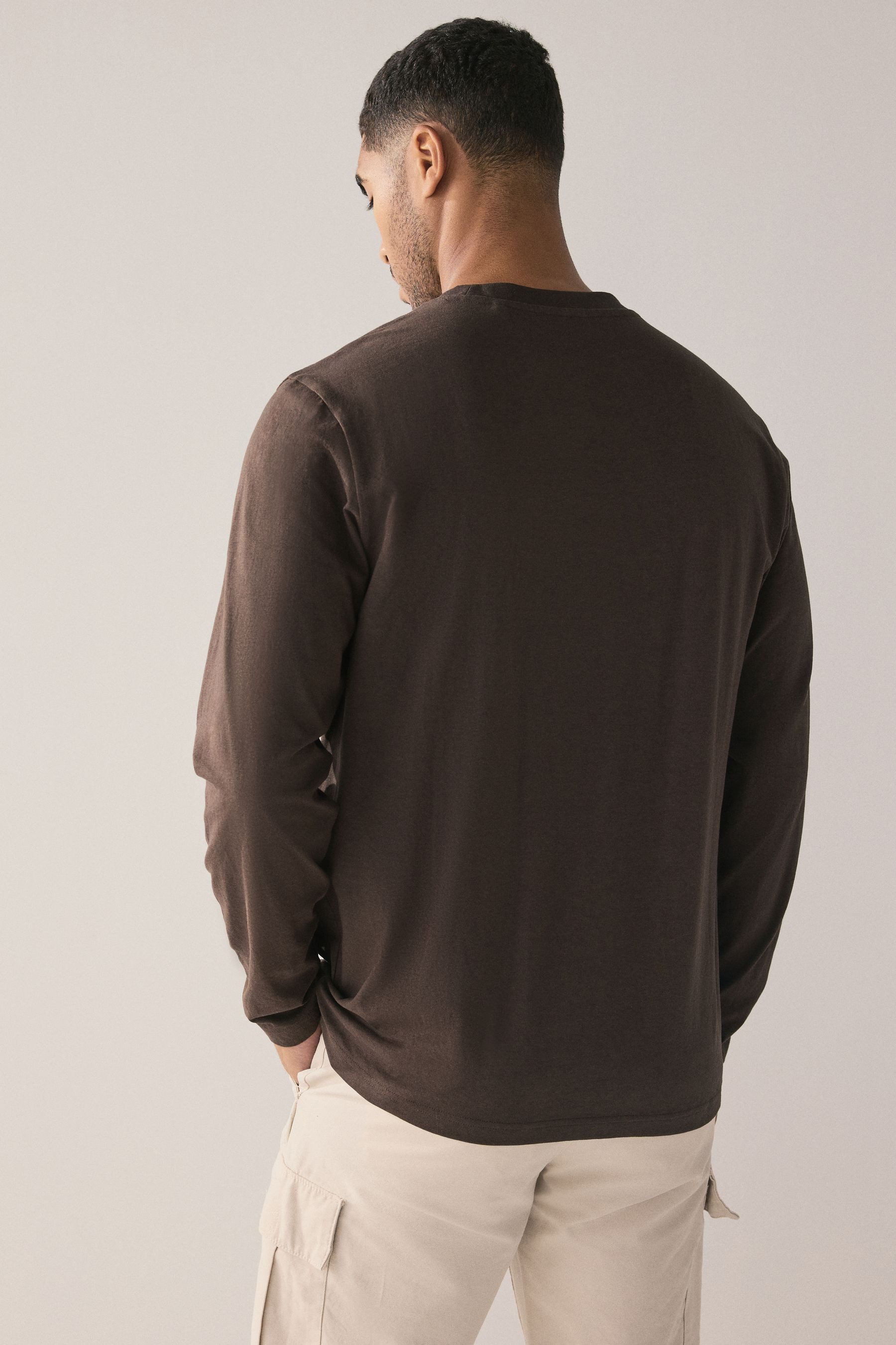 Next Langarmshirt Rundhalsshirt – Regular Fit (1-tlg) günstig online kaufen