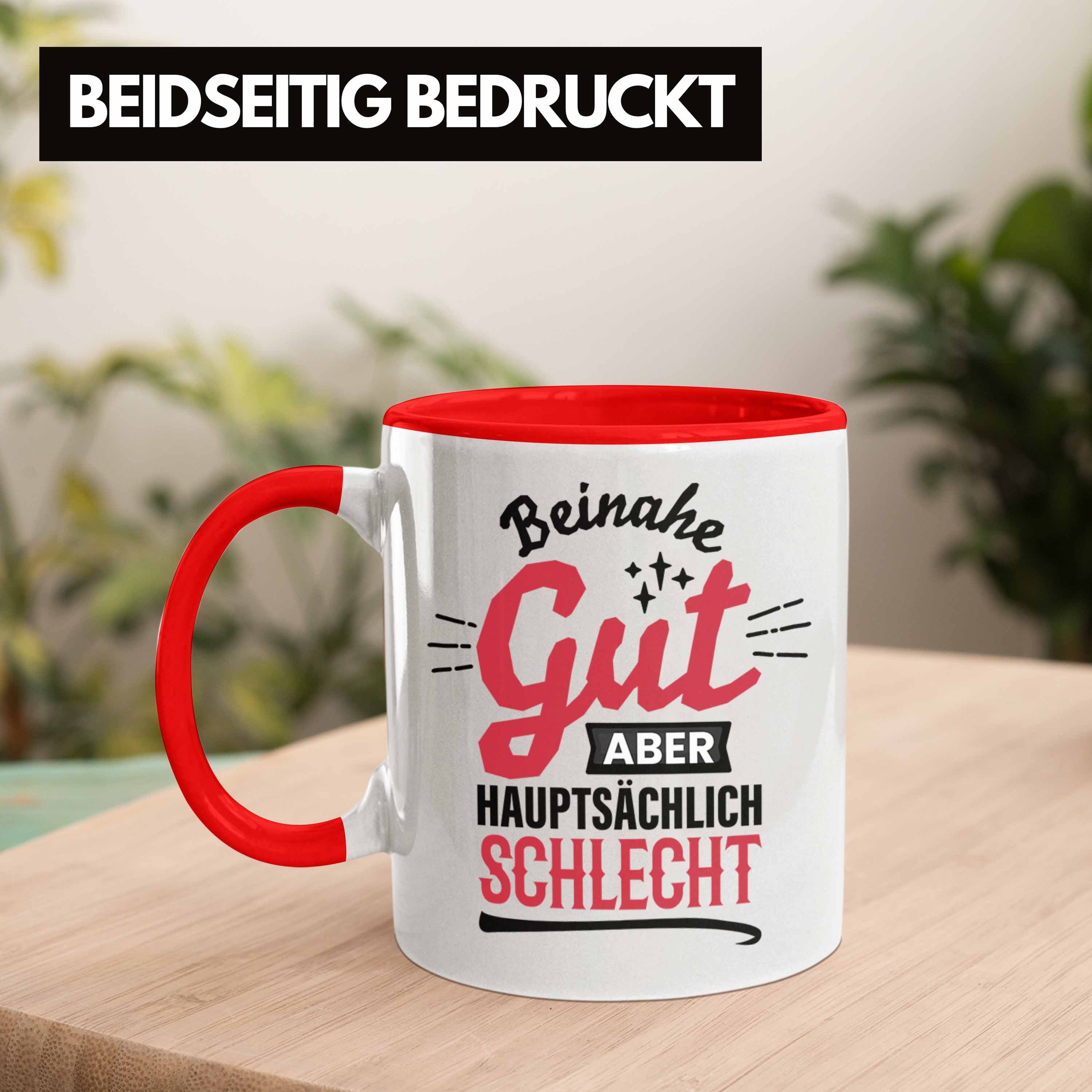 Hauptsächlich Sch Aber Trendation Kaffee-Becher Beinahe Tasse Spruch Lustiger Tasse Gut Rot