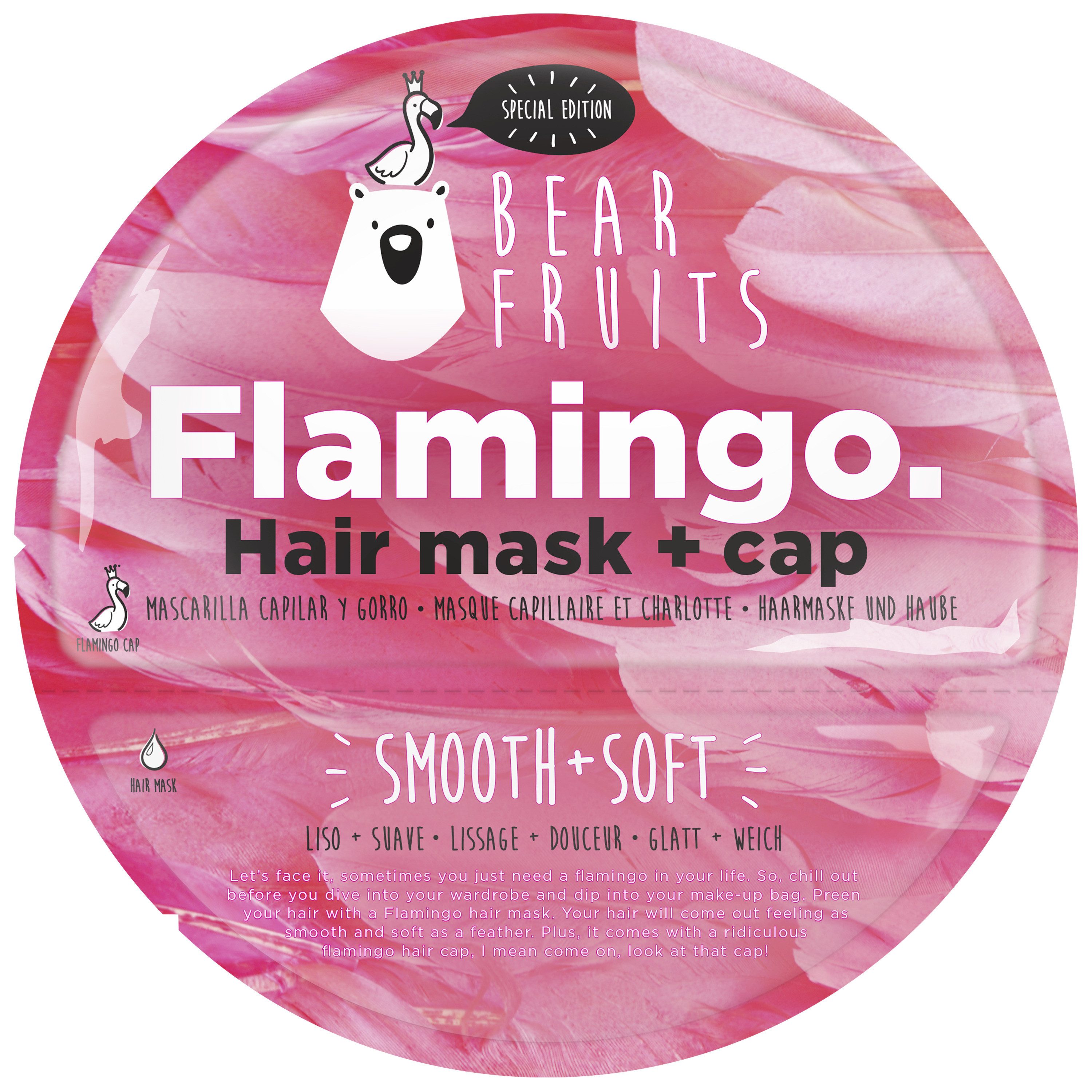 Bear Fruits Haarmaske Flamingo - Hair mask + cap 10er-Pack