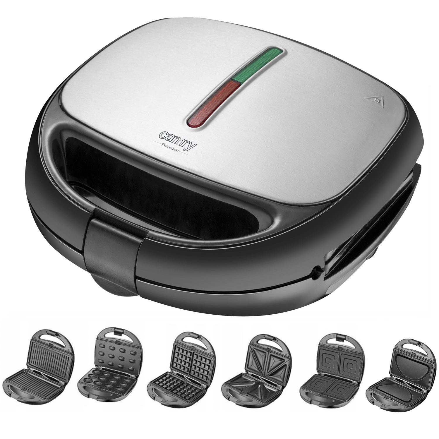 Camry Sandwichmaker CR3057 Backgerät 6in1 Sandwich-/Omelettmaker/Grill/Waffeisen/Nußbäcker