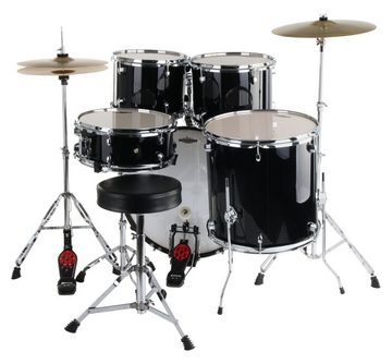 XDrum Schlagzeug Semi 20" Studio,Komplettes Drumset, inkl. Hocker & Drumsticks, Kesselgrößen: 20" BD, 10" TT, 12" TT, 14" FT, 14" SD