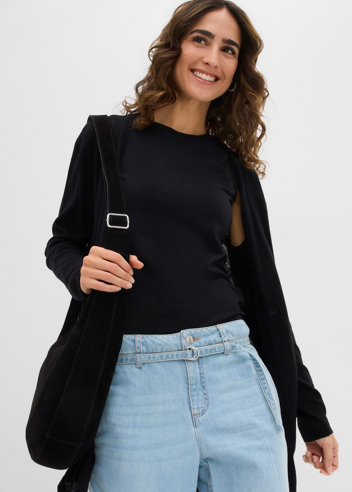 bonprix Longstrickjacke strukturierte Qualität günstig online kaufen