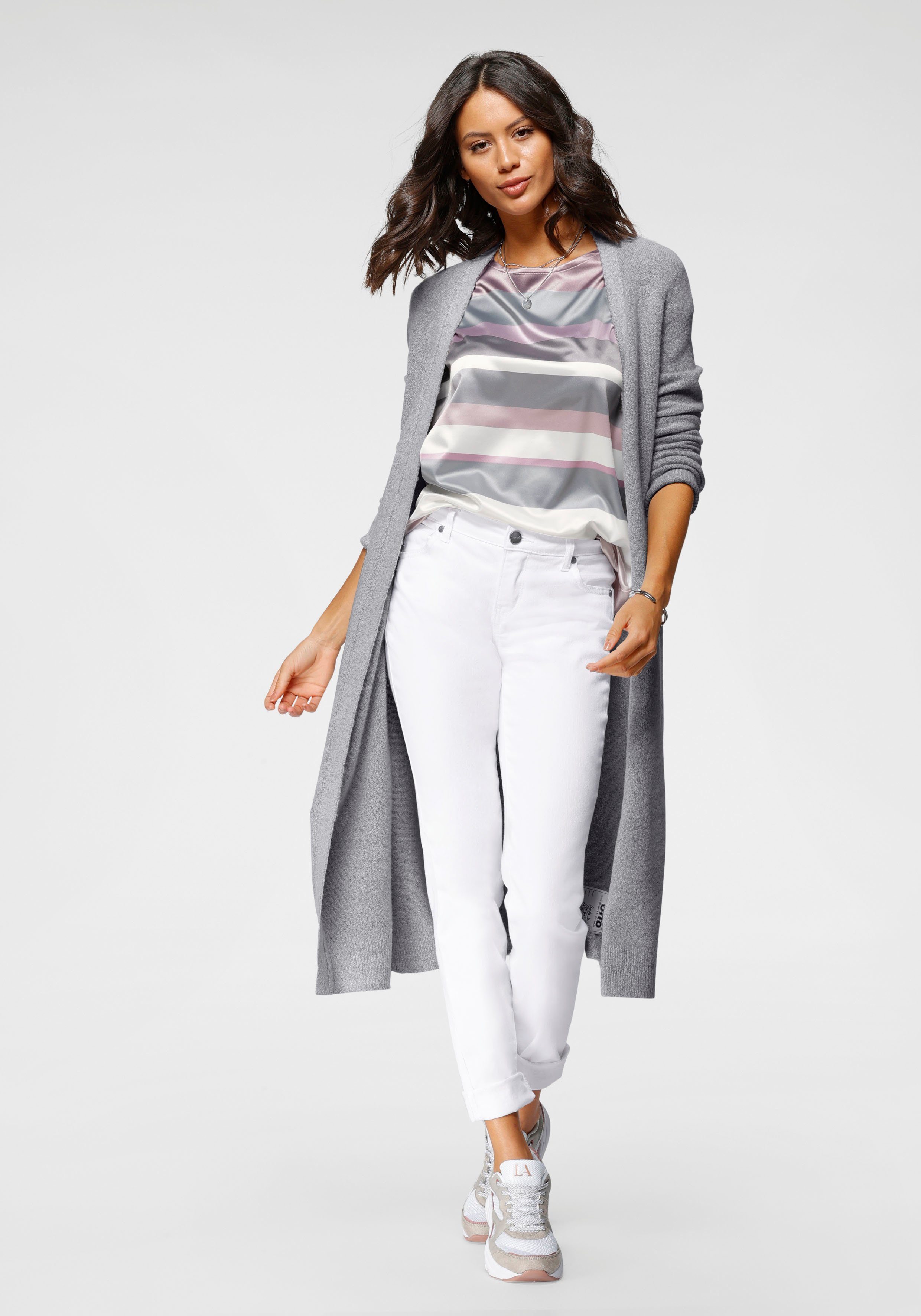Laura Scott Longstrickjacke aus kuscheliger Strickqualität – Bild 3 von 5