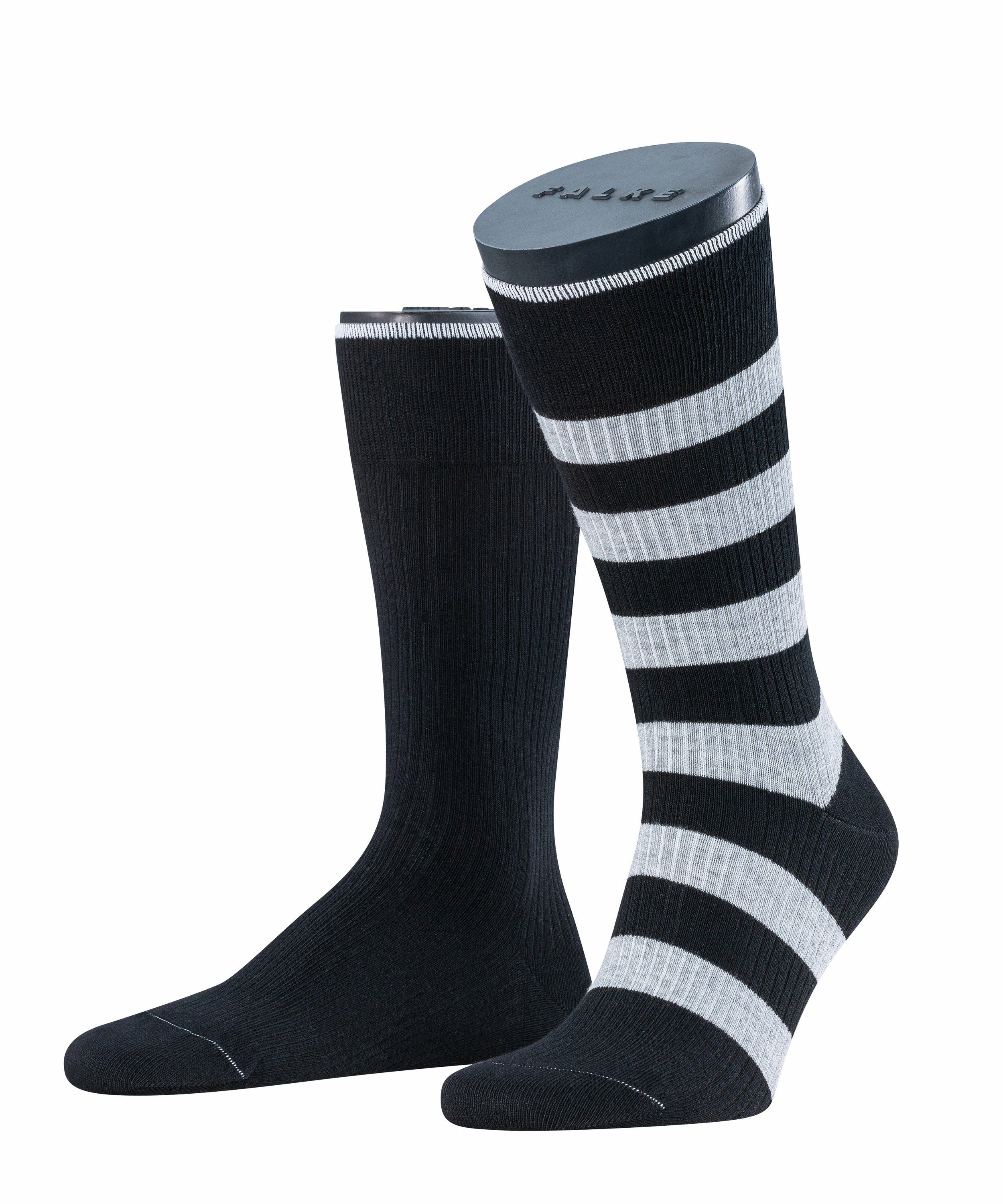 Esprit Socken Block Stripe 2-Pack (2-Paar) in hochwertiger Rippstruktur